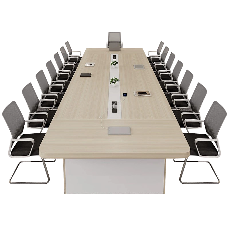 Custom Modern Wood Conference Table Set with Matching Meeting Chairs for Boardrooms, OEM Manufacturer – MEI YI Furniture - MEI YI