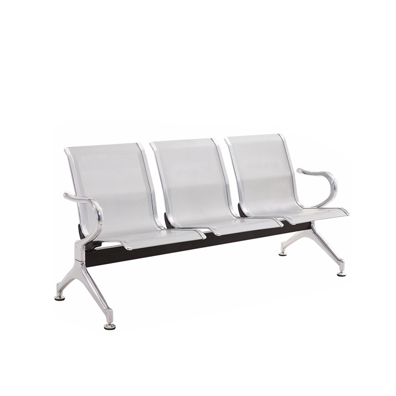 4-seats Public Waiting Chair Bus Station Subway Train Waiting Chair Metal Iron Chrome Plating Modern Chair School 1 Pc