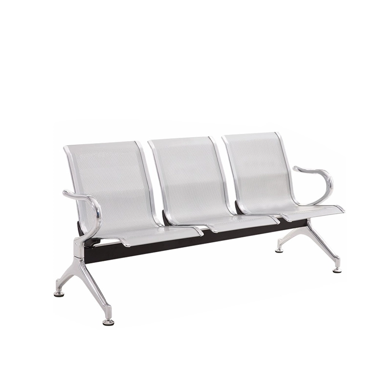 4-seats Public Waiting Chair Bus Station Subway Train Waiting Chair Metal Iron Chrome Plating Modern Chair School 1 Pc - MEI YI