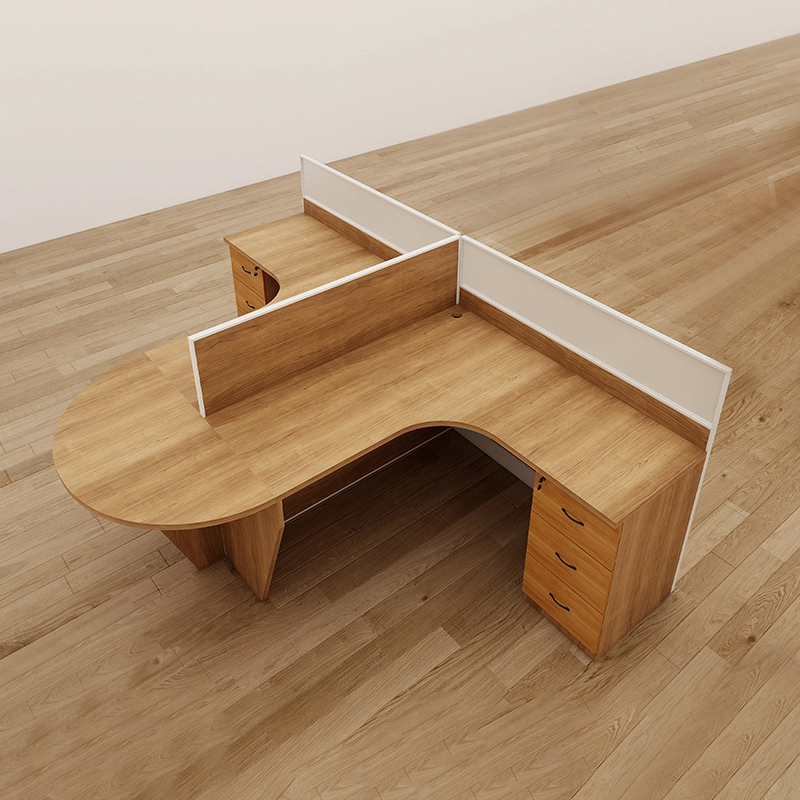 Modular cubicle desk system with storage workstation table and cable management for open office spaces - MEI YI