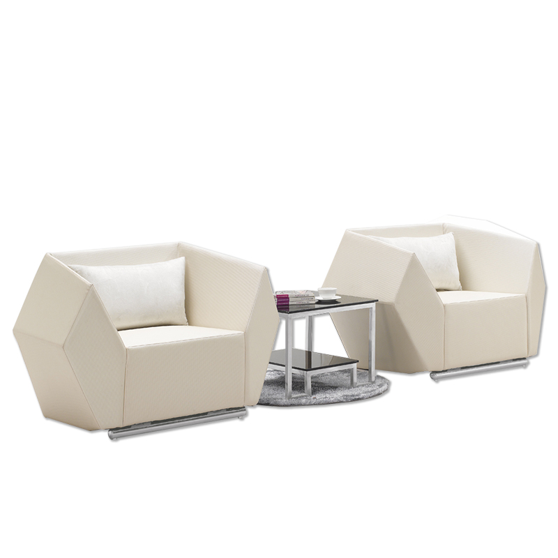 Office Furniture Modern and Simple Chinese Business Reception  Genuine Leather Reception Sofa Set