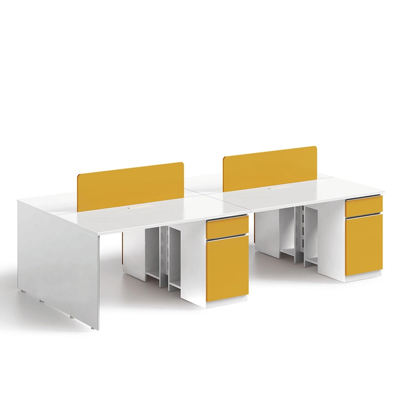 Escritorio de oficina comercial para 4 a 6 personas con paneles divisorios para espacios de trabajo en equipo - MEI YI
