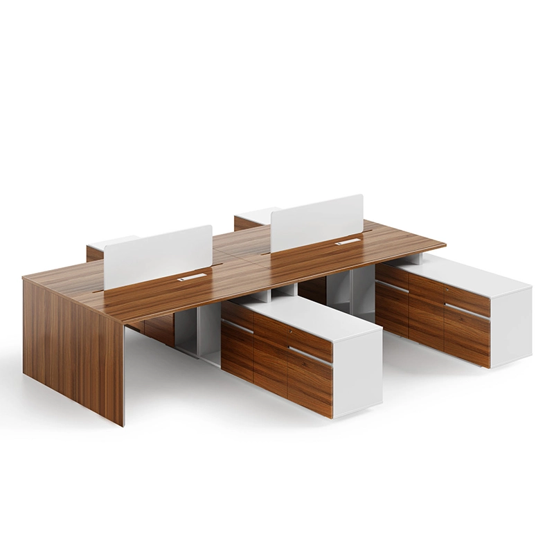 Escritorio de oficina comercial para 4 a 6 personas con paneles divisorios para espacios de trabajo en equipo - MEI YI