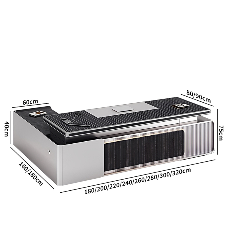 Modern executive desk new design CEO wooden table high grade grey top modular office furniture Modern executive desk new design CEO wooden table high grade grey top modular office furniture