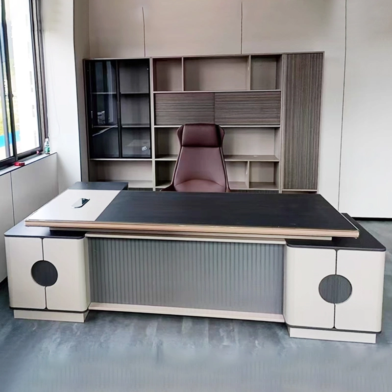 Bureau de direction moderne en forme de L pour PDG et cadres - MEI YI