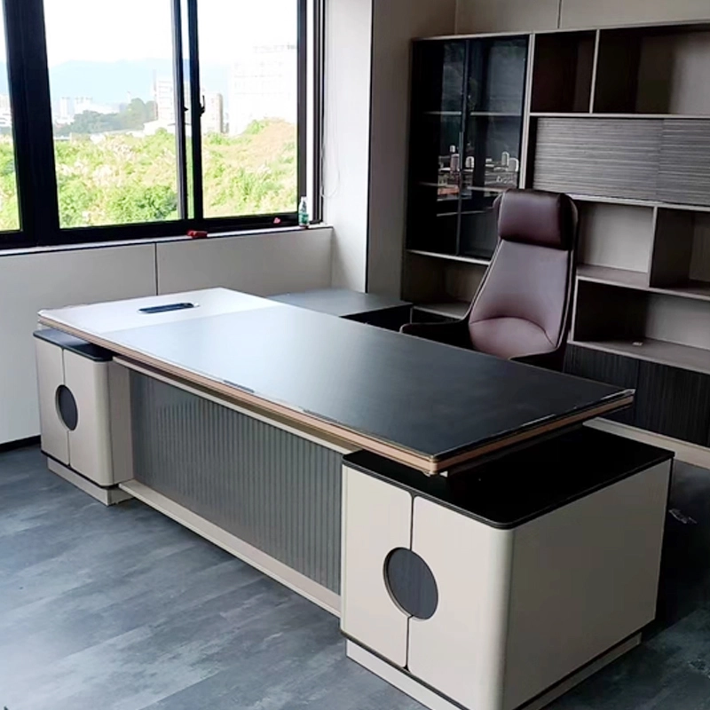 Bureau de direction moderne en forme de L pour PDG et cadres - MEI YI