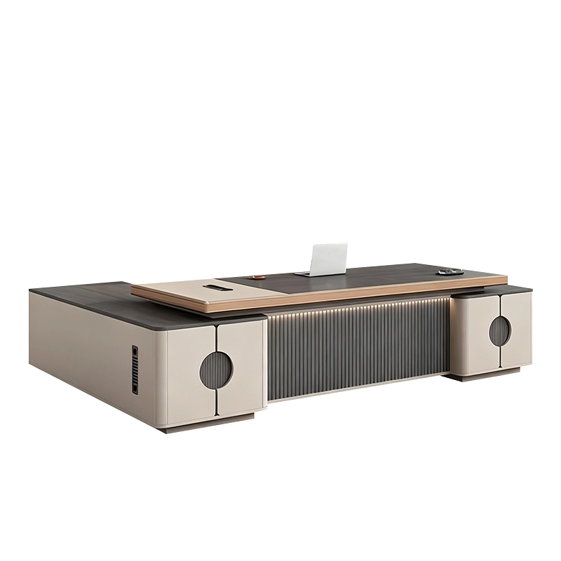 Bureau de direction moderne en forme de L pour PDG et cadres - MEI YI