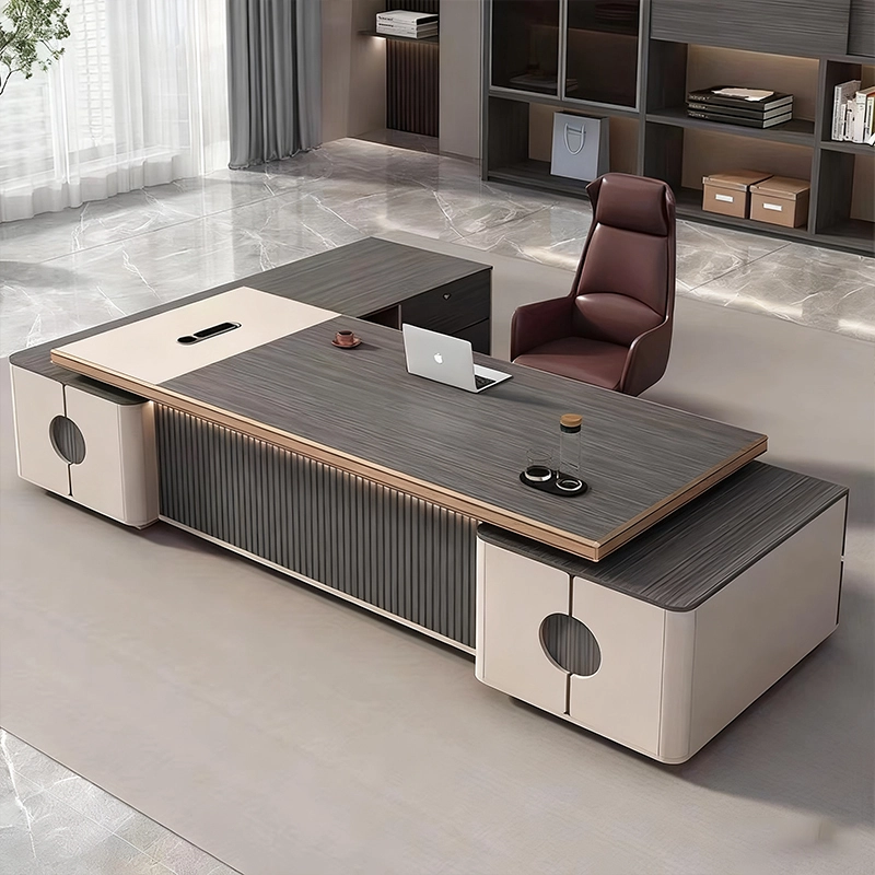Bureau de direction moderne en forme de L pour PDG et cadres - MEI YI