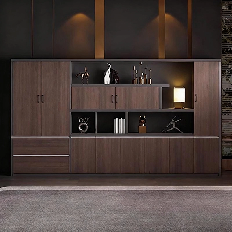 Ensemble bureau de direction de luxe en forme de L pour PDG et directeurs - MEI YI