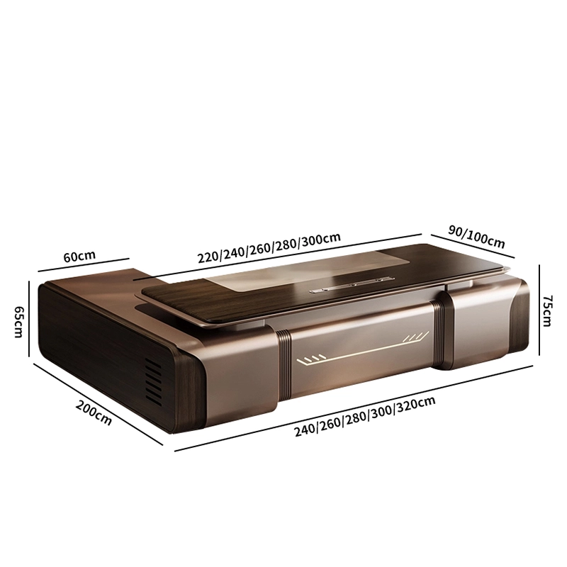 Bureau de direction moderne et luxueux avec rangement pour PDG - MEI YI