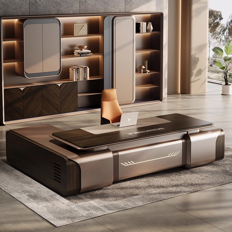 Bureau de direction moderne et luxueux avec rangement pour PDG - MEI YI