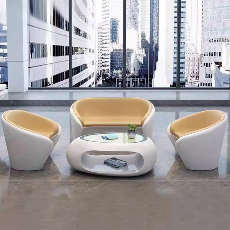 Stylish Leather-Lacquer Sofa & Coffee Table Set for Apartments, Offices, and Reception Areas - MEI YI