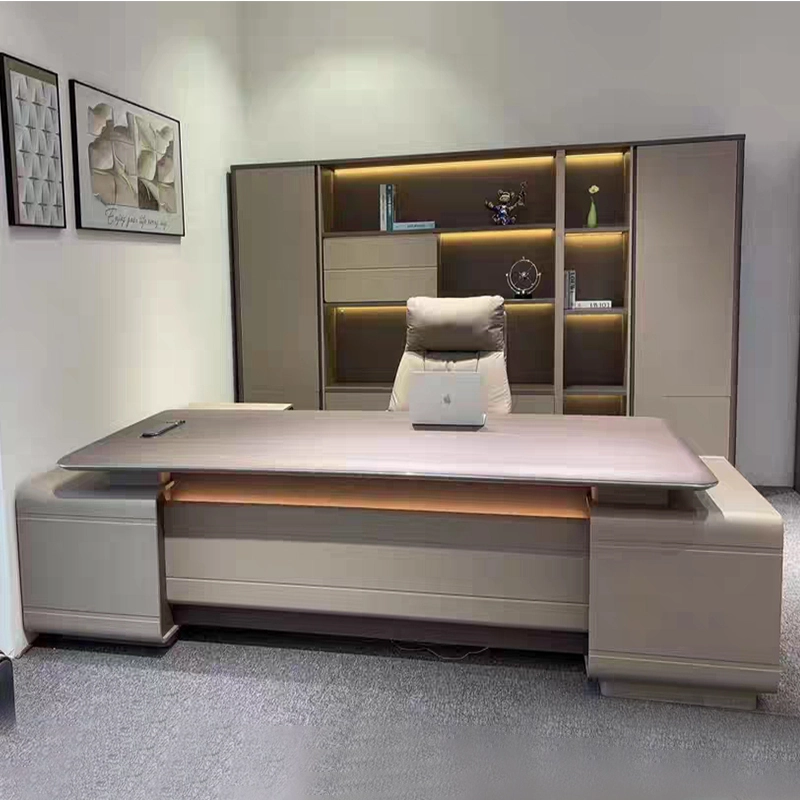 Custom Luxury Modular Wooden Executive Desk for Modern Offices and Leadership Workspaces - MEI YI