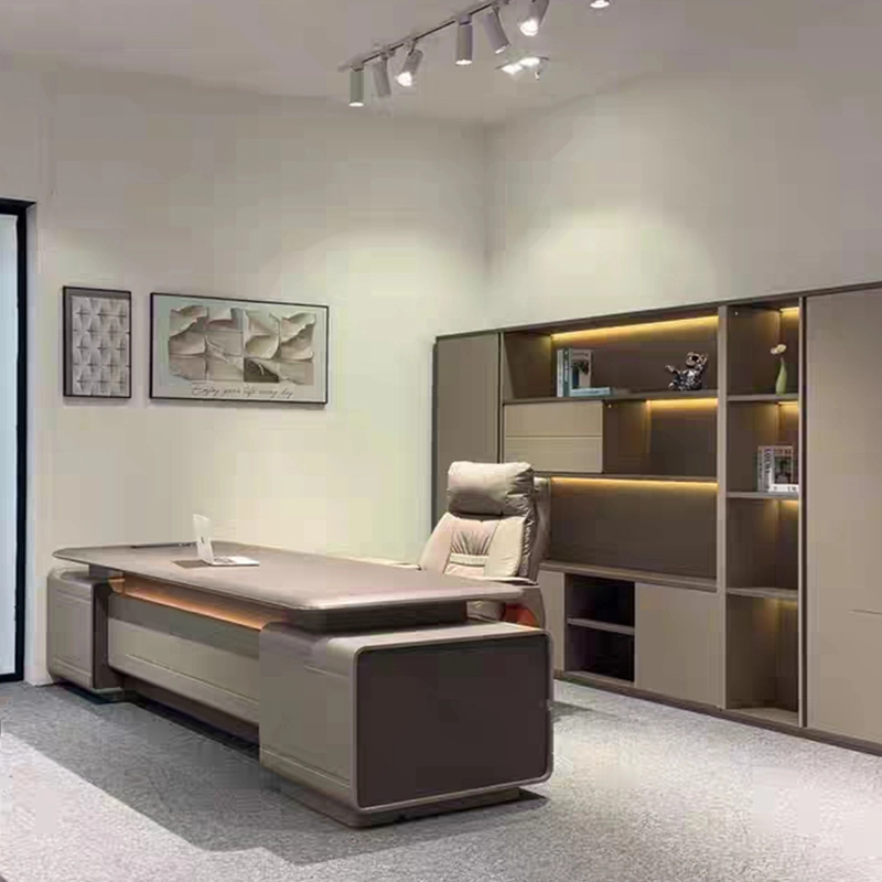 Custom Luxury Modular Wooden Executive Desk for Modern Offices and Leadership Workspaces - MEI YI