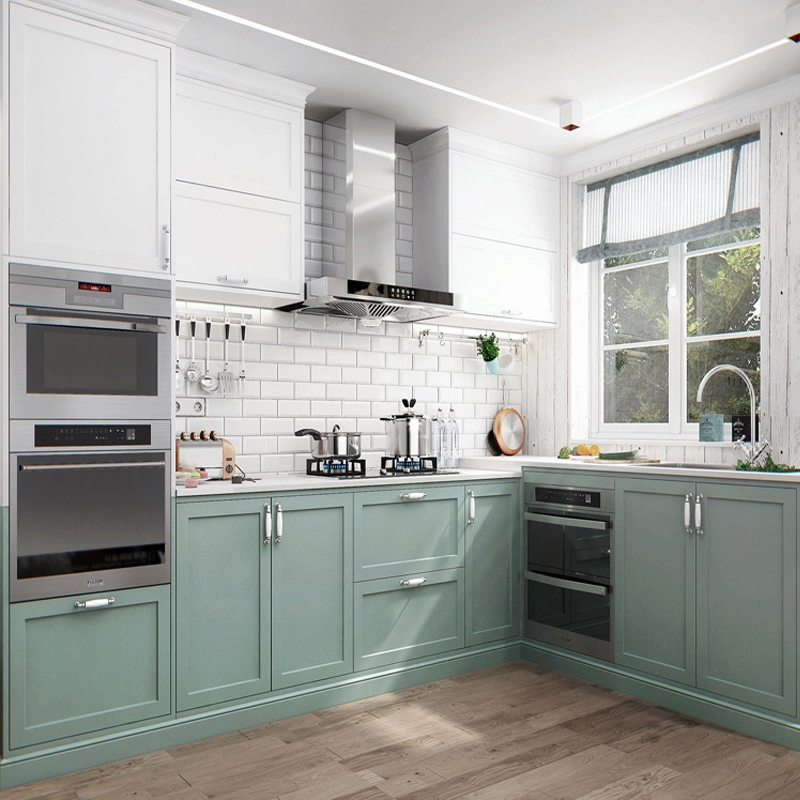 Solid Wood Kitchen Cabinet, Wall Mounted Oak Grain Storage Unit for Residential Kitchens, Furniture Manufacturer – MEI YI Furniture - MEI YI