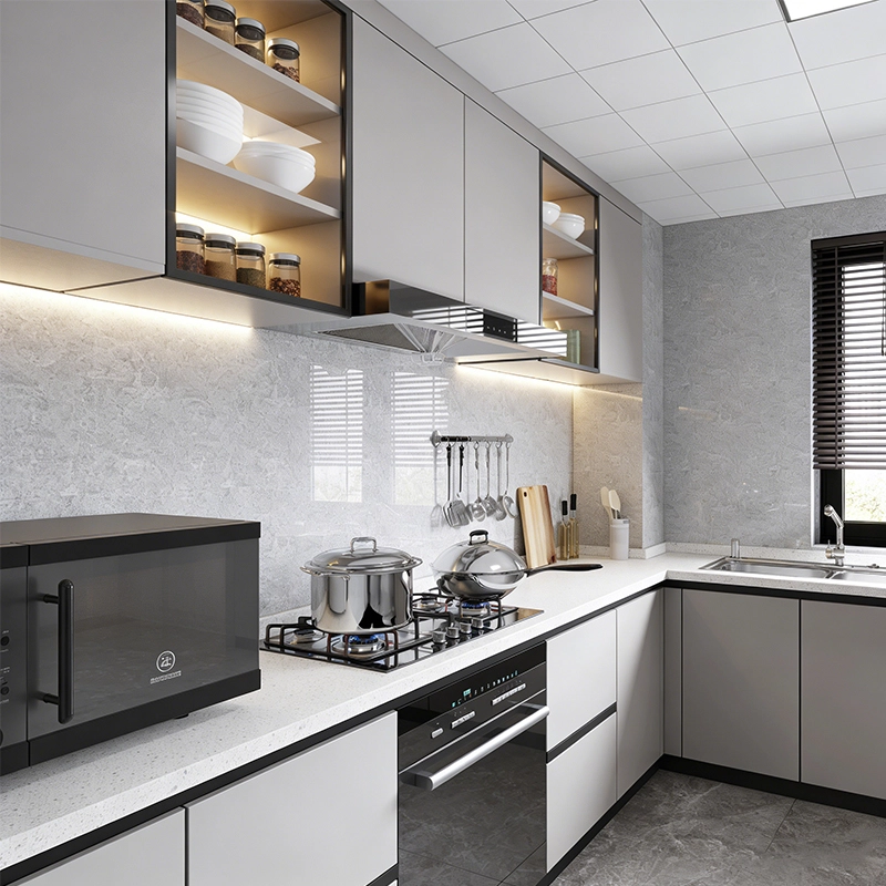 Durable Luxury Kitchen Cabinets White Finish with Countertops for High-End Villa Kitchen Area B2B Furniture Vendor MEIYI - MEI YI Durable Luxury Kitchen Cabinets White Finish with Countertops for High-End Villa Kitchen Area B2B Furniture Vendor MEIYI - MEI YI