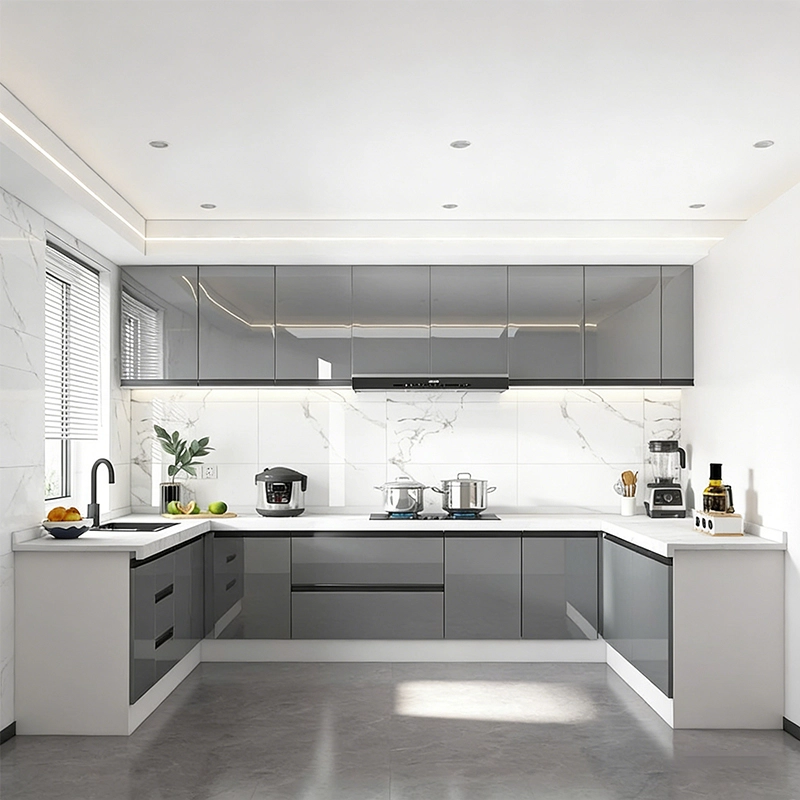 Residential Kitchen and Furniture Package, Modern Custom Cabinet System, Project Manufacturer – MEI YI Furniture - MEI YI