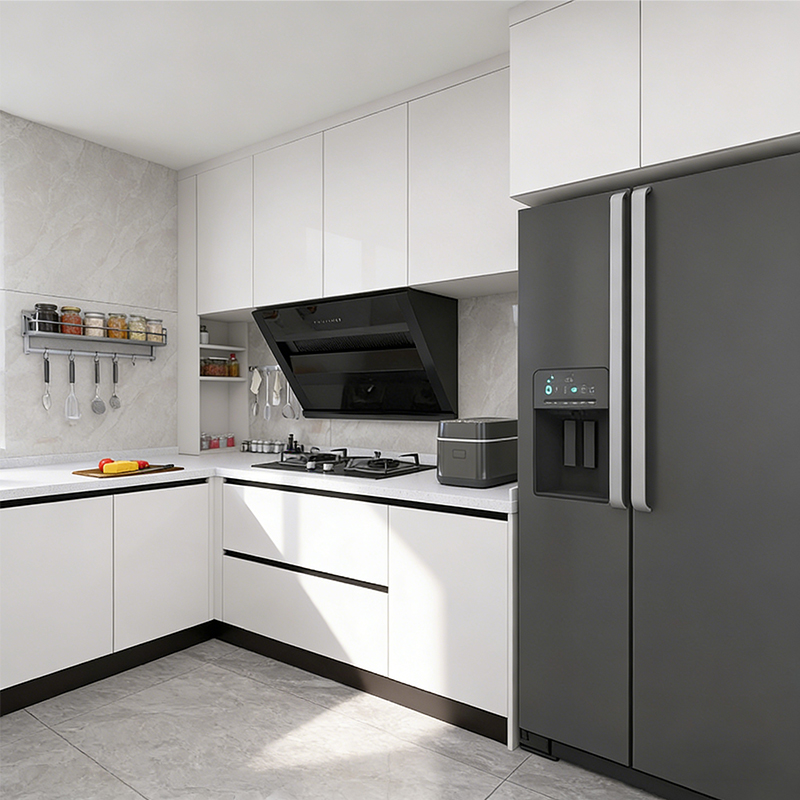 Modern Italian High Glossy Lacquer Kitchen Cabinets for Home Furniture MEIYI