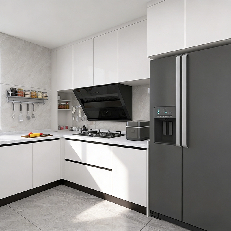 Modern Italian High Glossy Lacquer Kitchen Cabinets for Home Furniture MEIYI - MEI YI