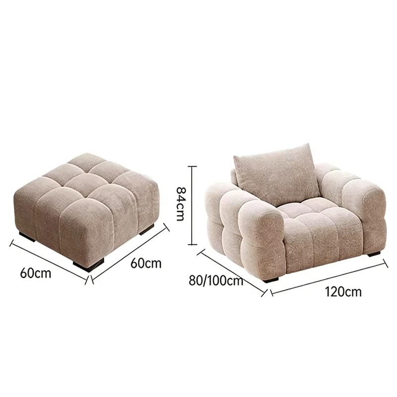Fabric Sofa Set Supply, Modern Cream Cushioned Seating for Interior Projects, Bulk Project Supplier – MEI YI Furniture - MEI YI