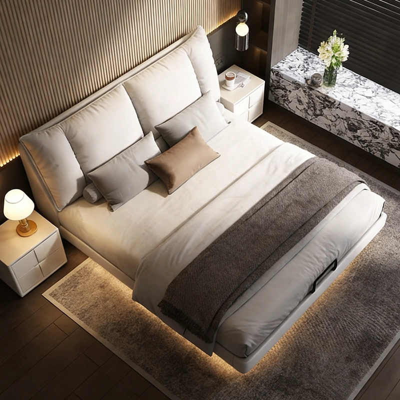 Upholstered Bed Bedroom Set, Modern Luxury Home Furniture Collection, ODM Factory – MEI YI Furniture - MEI YI