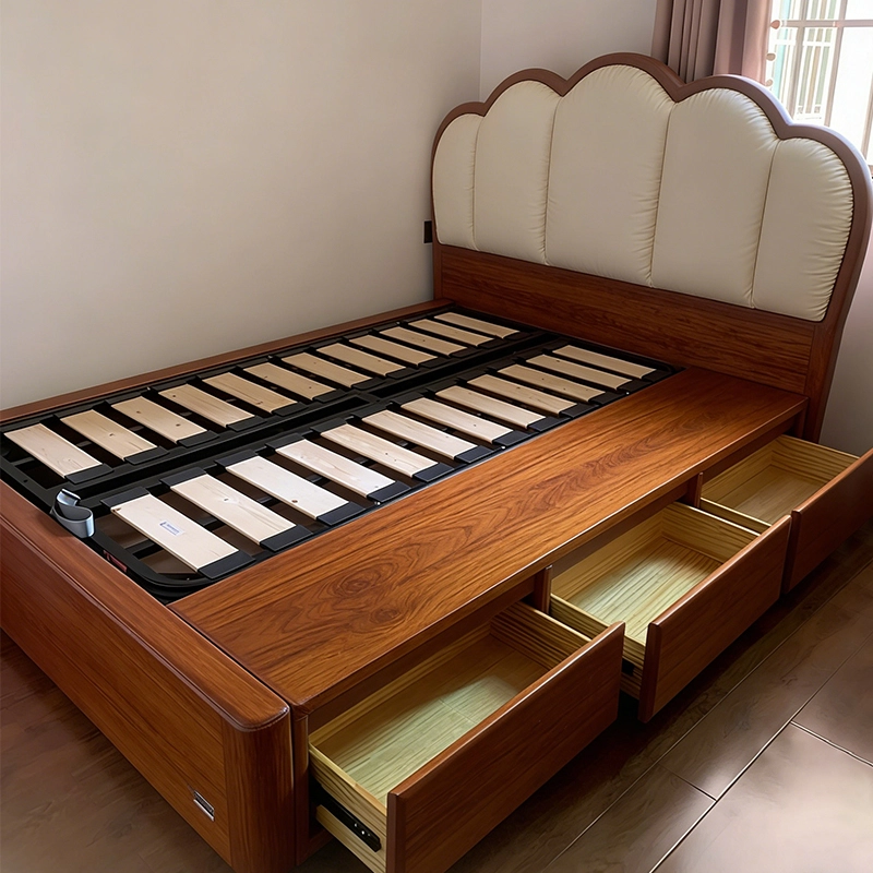 Kids Bedroom Furniture, Cream Cloud Princess Leather Bed for Girls, Contract Furniture Factory – MEI YI Furniture - MEI YI