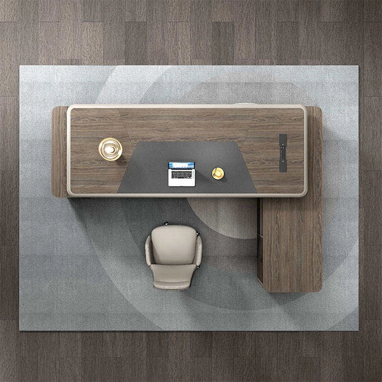 High-end Modern L-shaped Executive Desk with Chair – Sleek Luxury Office Desk Furniture Solution - MEI YI