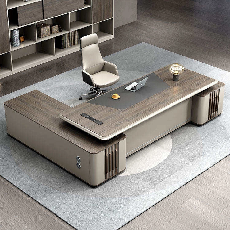 Modern High-end L-shaped Executive Desk with Chair – Luxury Office Furniture Solution for Managers - MEI YI