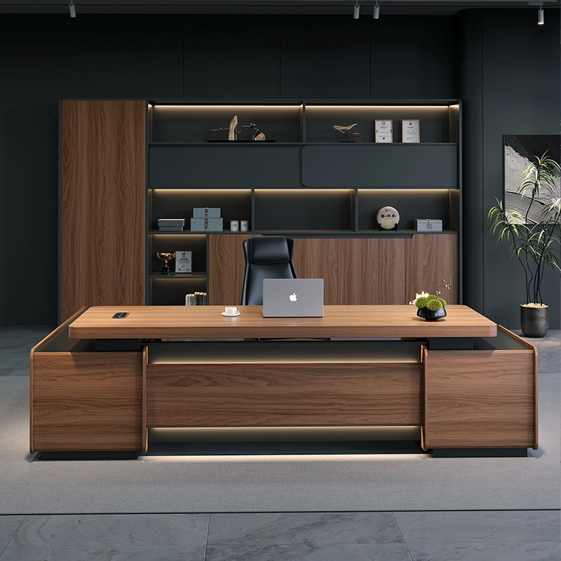 Customizable Luxury Executive Desk with Soft-Close Hardware - MEI YI