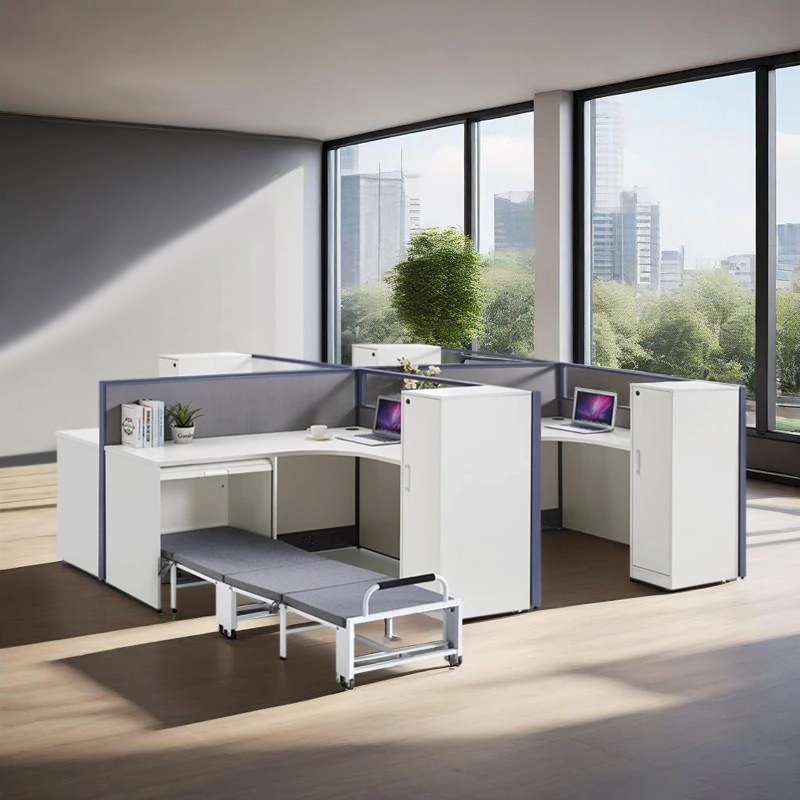 Most Popular Luxury Single Person Aluminium Office Workstation Modern Design with Bed for Industrial Use Big Workstation Desk - MEI YI