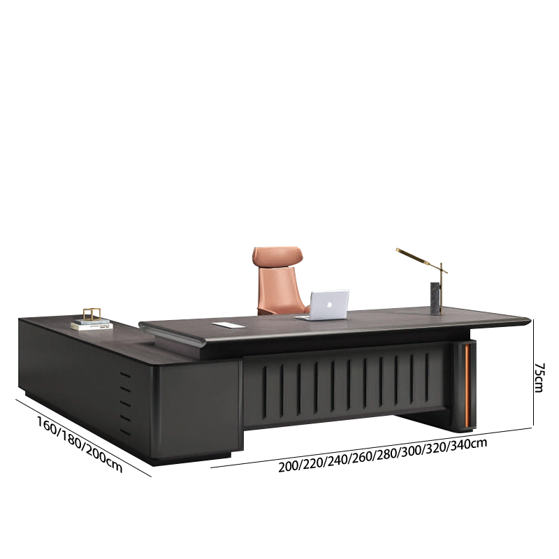Modern Wood Commercial Office Furniture Luxury Large Size Executive Table Modern Design Boss Manager Office Desk - MEI YI