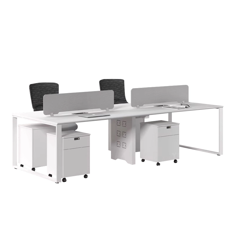 Modern Modular Open Office Desk in White for Commercial and Home Use - MEI YI