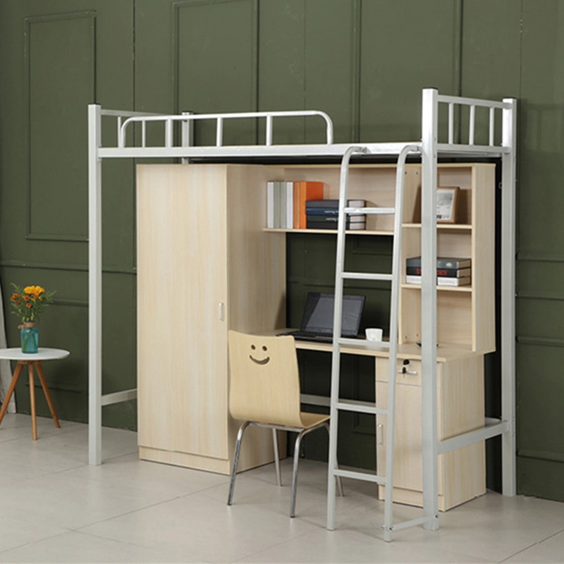 Modern Metal Dorm Bed and Desk Set - MEI YI