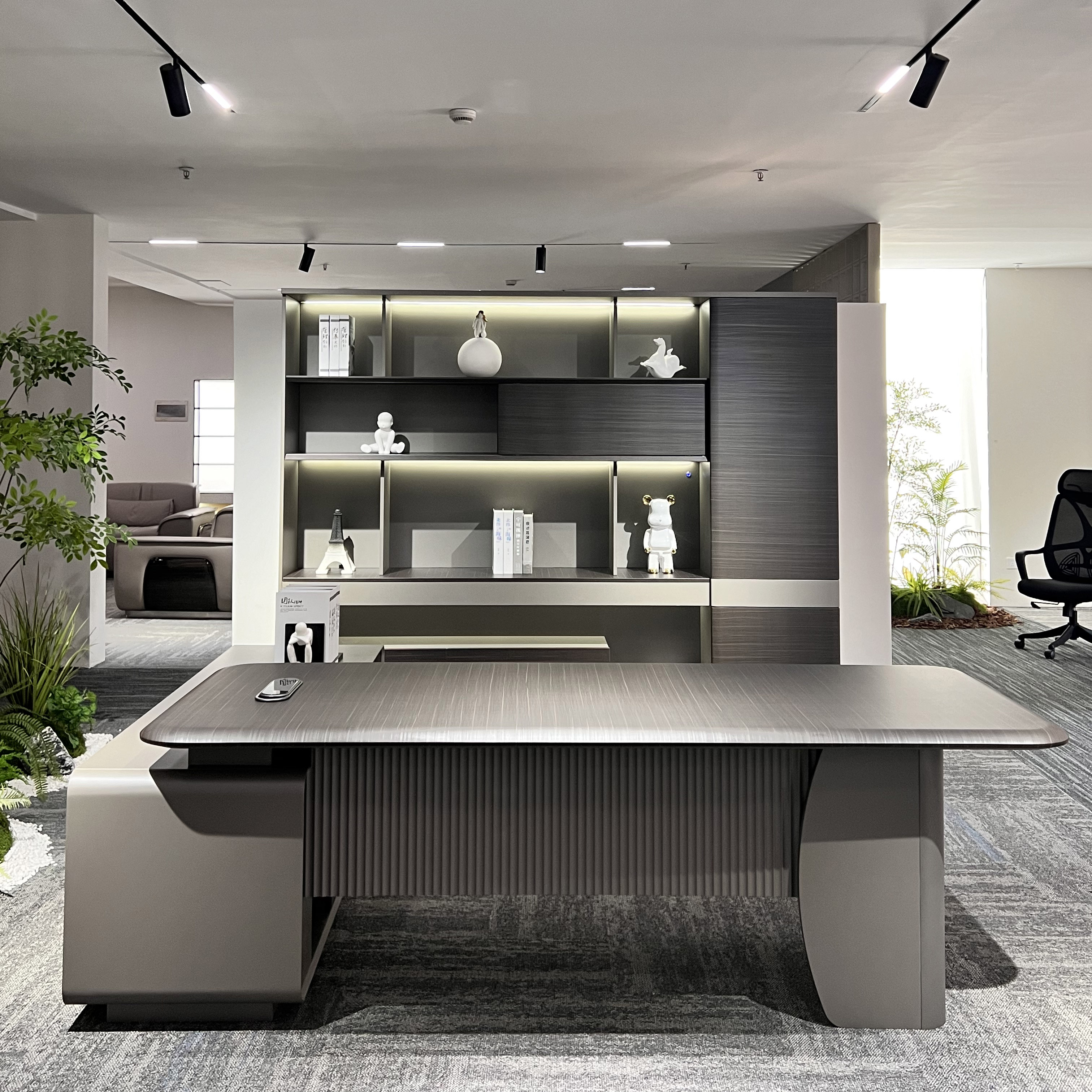 High-End Luxury Modern Office Furniture Executive Director Desk File Cabinet Computer Workstation for Contemporary Office