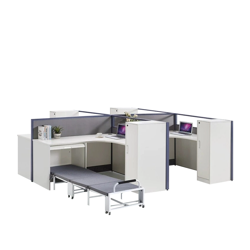 Most Popular Luxury Single Person Aluminium Office Workstation Modern Design with Bed for Industrial Use Big Workstation Desk - MEI YI