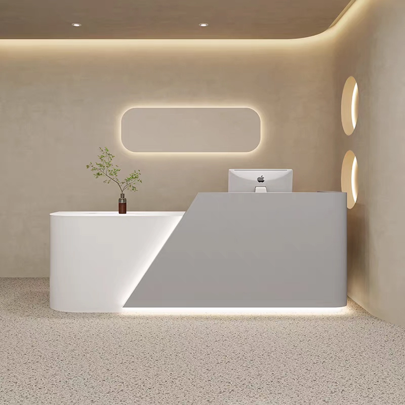 Modern Custom Reception Desk for Salons, Gyms, and Retail Spaces - MEI YI