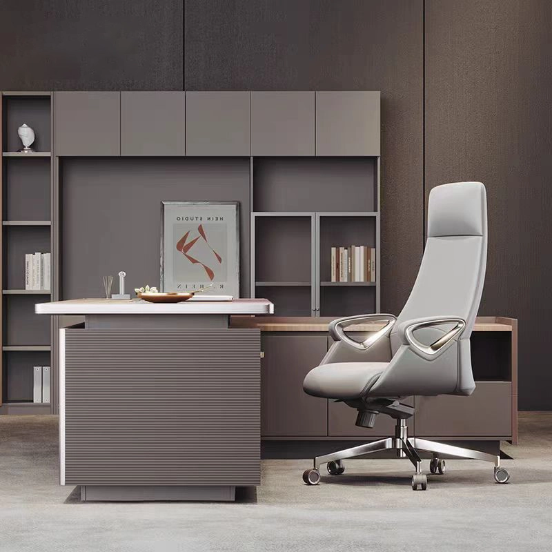 Office l Shaped Executive Luxury Manager Wooden Computer Work Desks Furniture Modern Table for Design and Chair Set - MEI YI