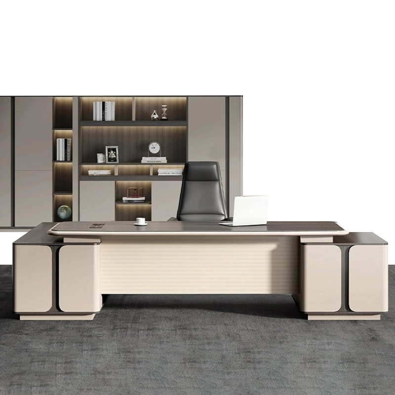 Modern Luxury L shaped Wooden Office Desk Executive CEO Corner Work Table Manage Office Furniture - MEI YI