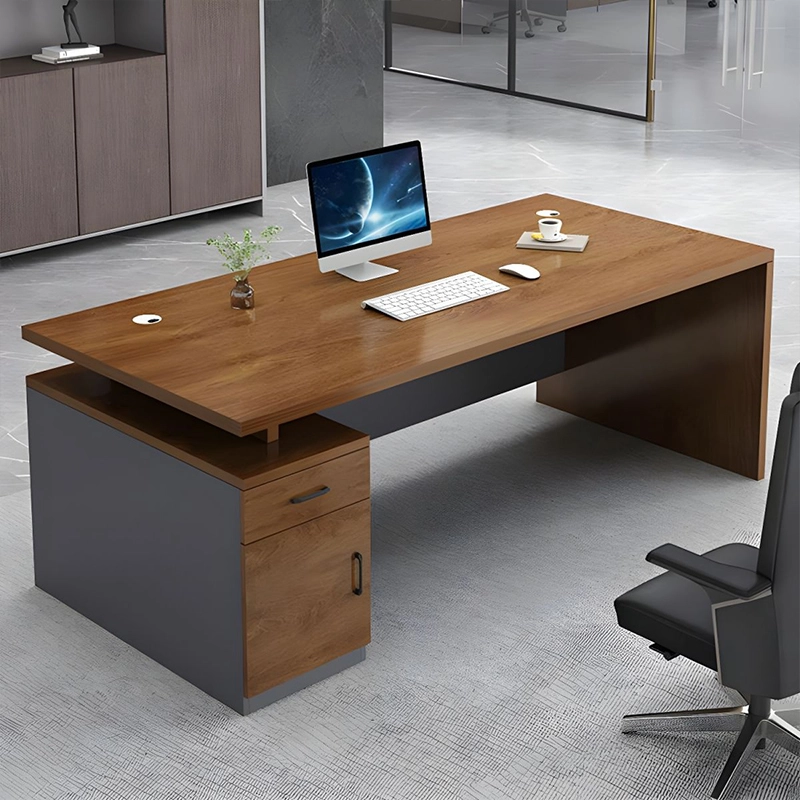 Simple Modern Desk Office Furniture boss Desk Table and Chair Combination Manager President Single Desk - MEI YI