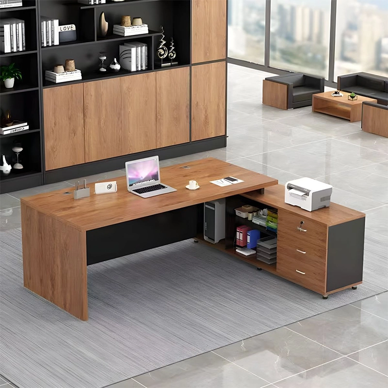 Luxury High Quality Modern Design Executive Desk Set Office Furniture for Work Manager CEO Boss Made Elegant Wooden Panel - MEI YI