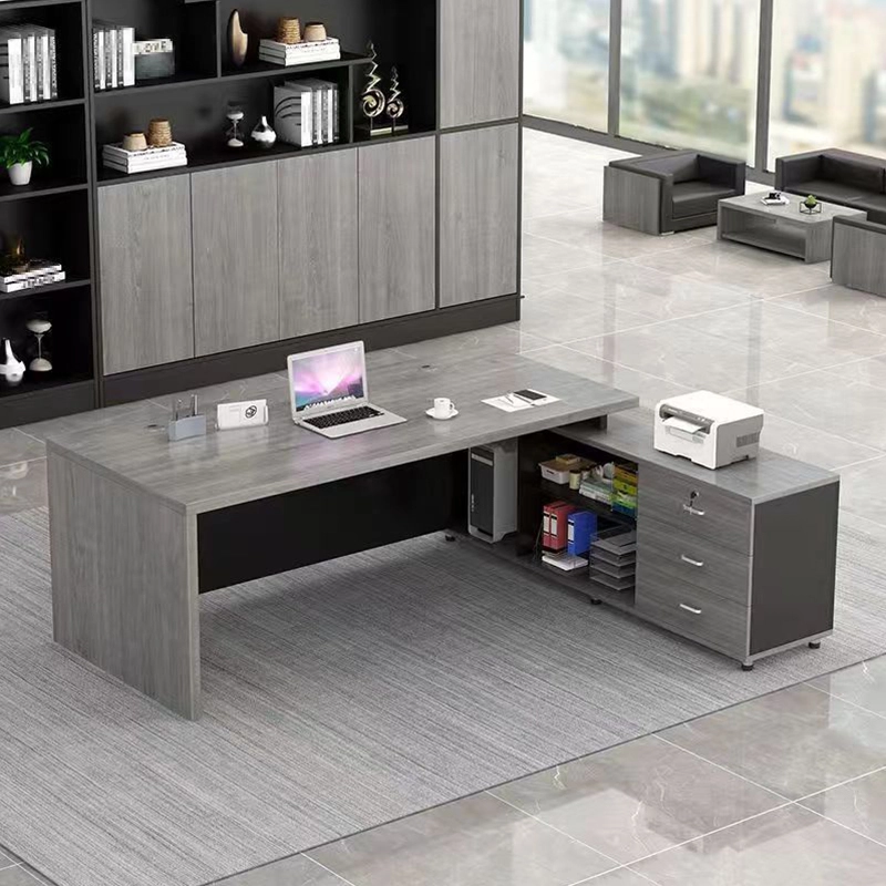 Luxury High Quality Modern Design Executive Desk Set Office Furniture for Work Manager CEO Boss Made Elegant Wooden Panel - MEI YI