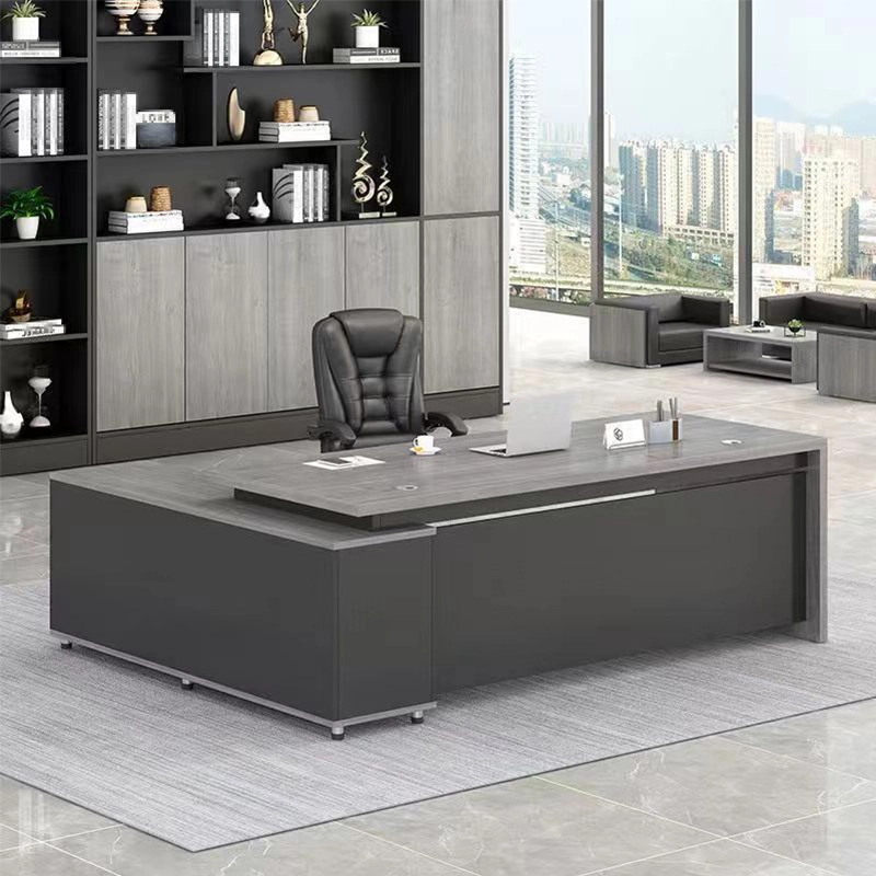 Luxury High Quality Modern Design Executive Desk Set Office Furniture for Work Manager CEO Boss Made Elegant Wooden Panel - MEI YI