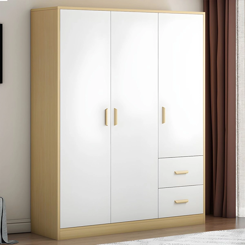Modern Design Economical Double Door Kidsren's Wardrobe Large Storage Cabinet for Home Bedroom Rental House Easy Simple Assembly - MEI YI