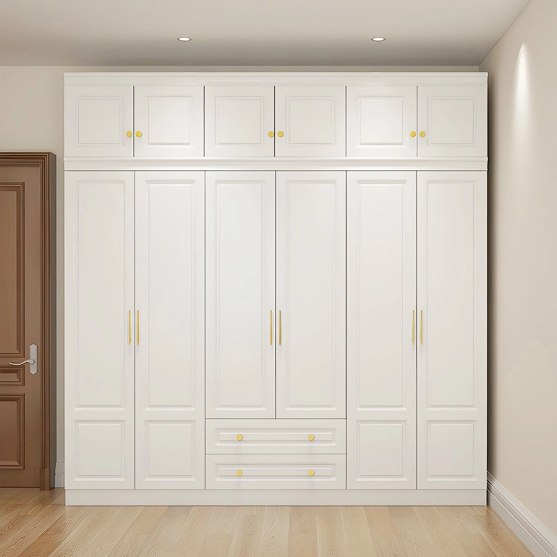 Bedroom Storage Cabinet Modern Design White Wooden Wardrobe for Home Furniture - MEI YI