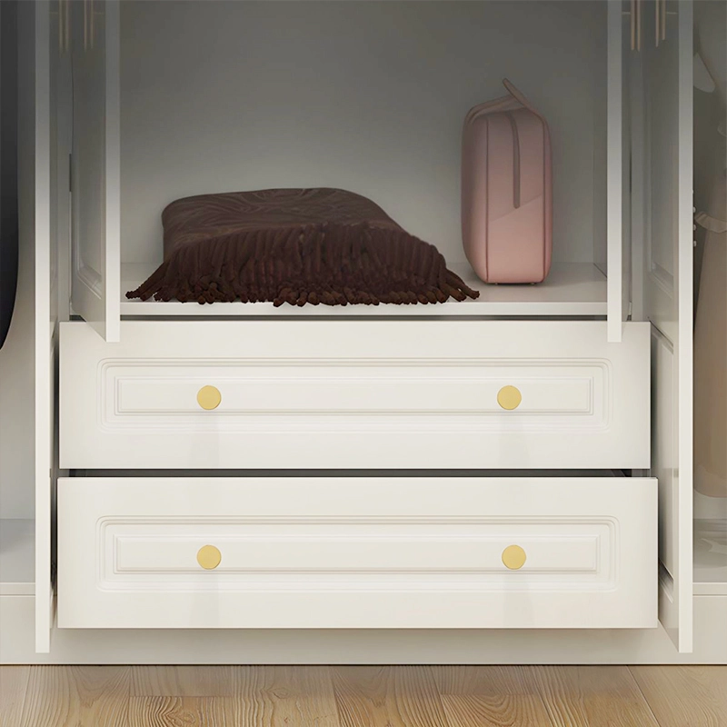 Bedroom Storage Cabinet Modern Design White Wooden Wardrobe for Home Furniture - MEI YI