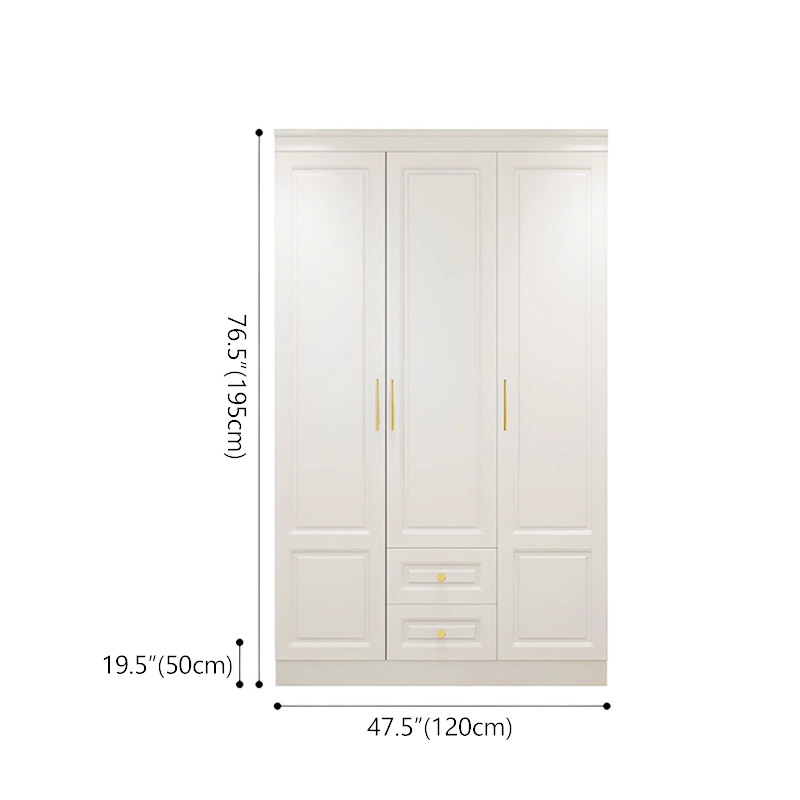 Bedroom Storage Cabinet Modern Design White Wooden Wardrobe for Home Furniture - MEI YI