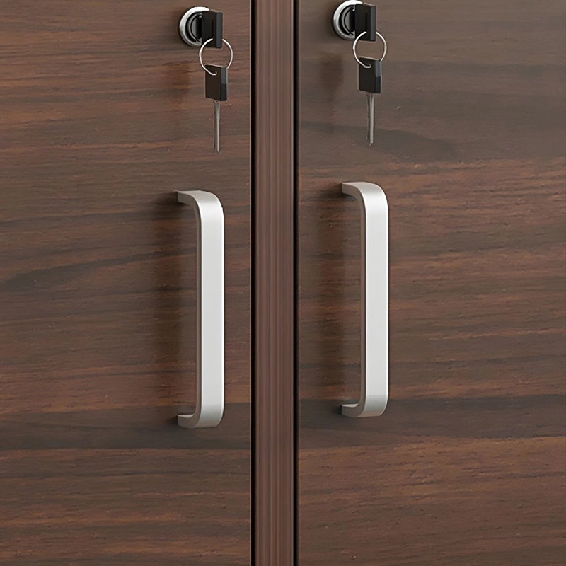 Wood Office Furniture Executive CEO Boss Manager Bookcase 2 Door File Cabinet 4 Drawer Wood Office Storage Cabinet - MEI YI