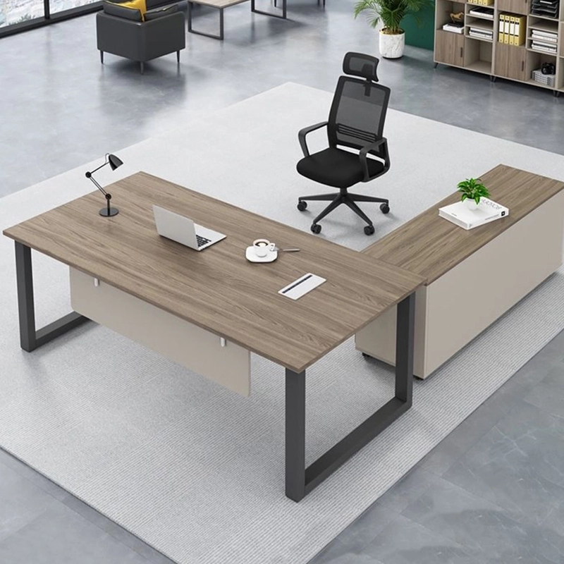 L Shaped Modular Office Desk Modern Wooden Panel for Home Office and Executive Suite Project Contractor MEIYI - MEI YI