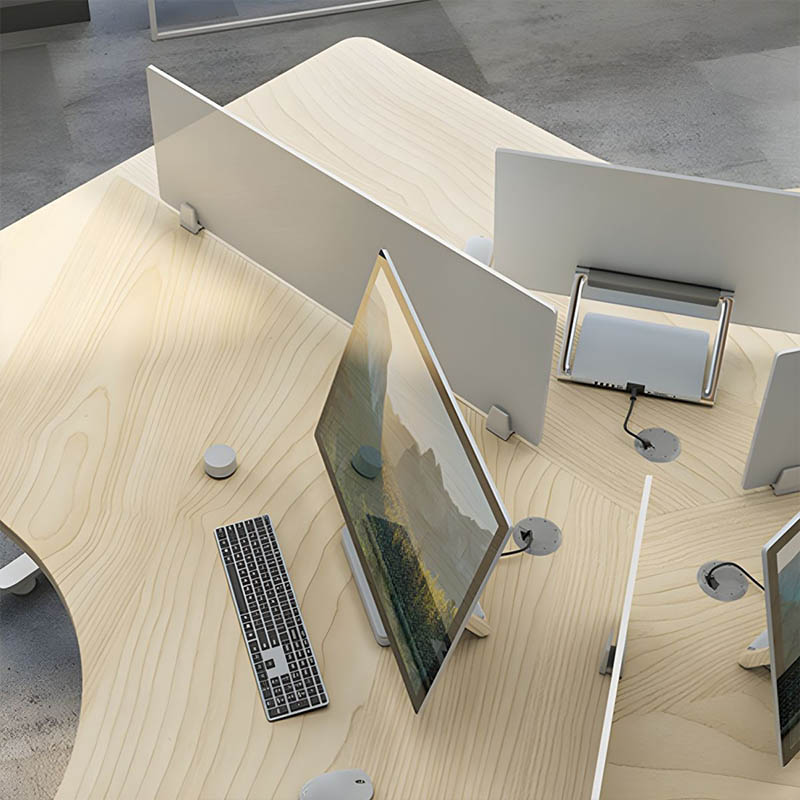 Bureau modulaire moderne multi-utilisateurs, poste de travail ergonomique pour personnel administratif - Grossiste en mobilier de bureau MEIYI