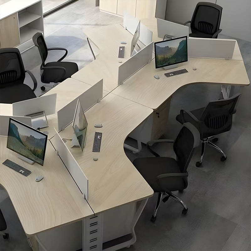 Bureau moderne pour employés avec cloison en acrylique, poste de travail ergonomique pour salle de réunion d'entreprise technologique, fournisseur de mobilier B2B MEIYI